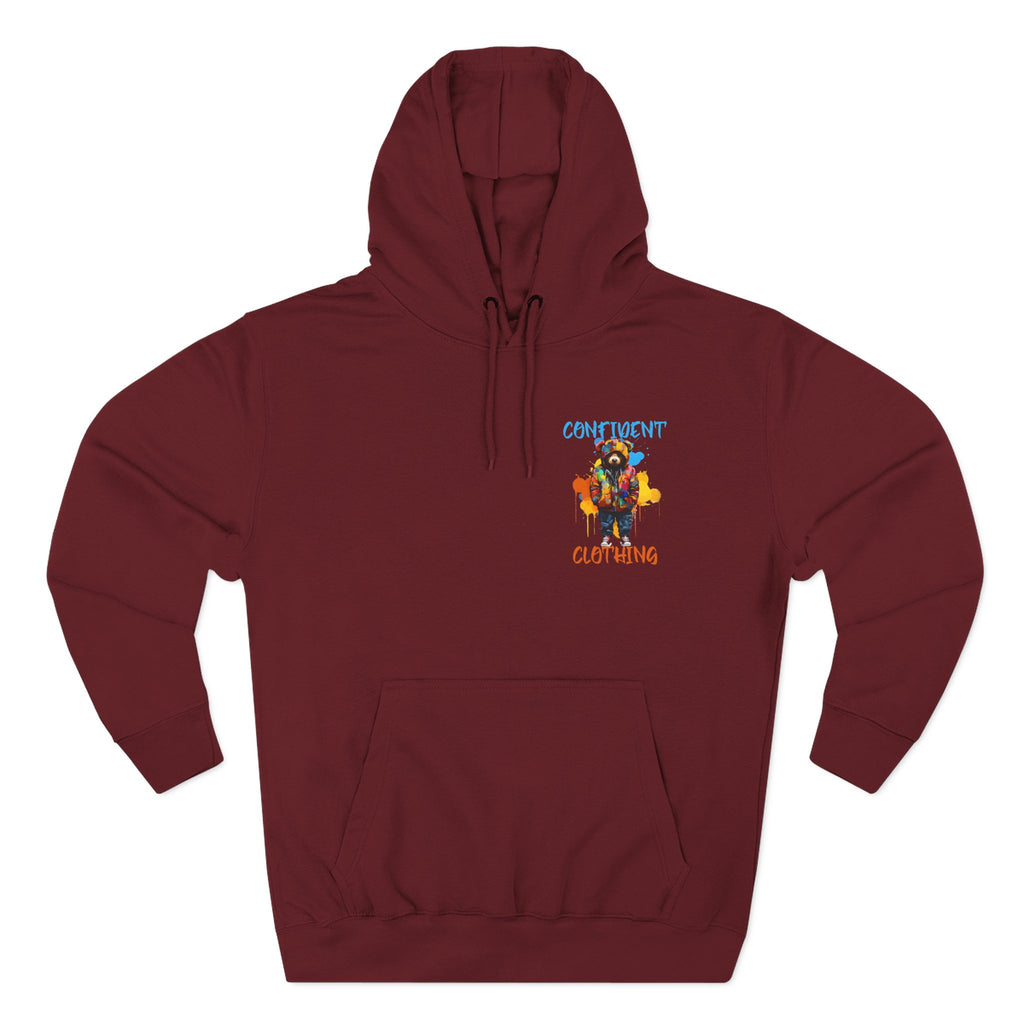 Confident Clothing Bear Graphic Fleece Hoodie