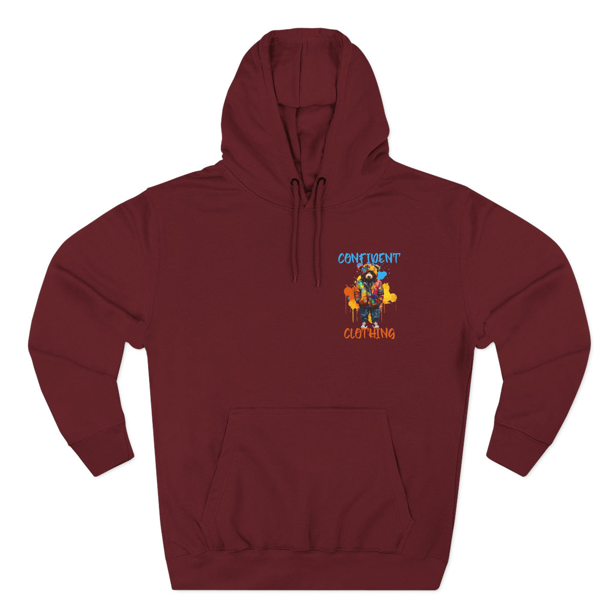 Confident Clothing Bear Graphic Fleece Hoodie