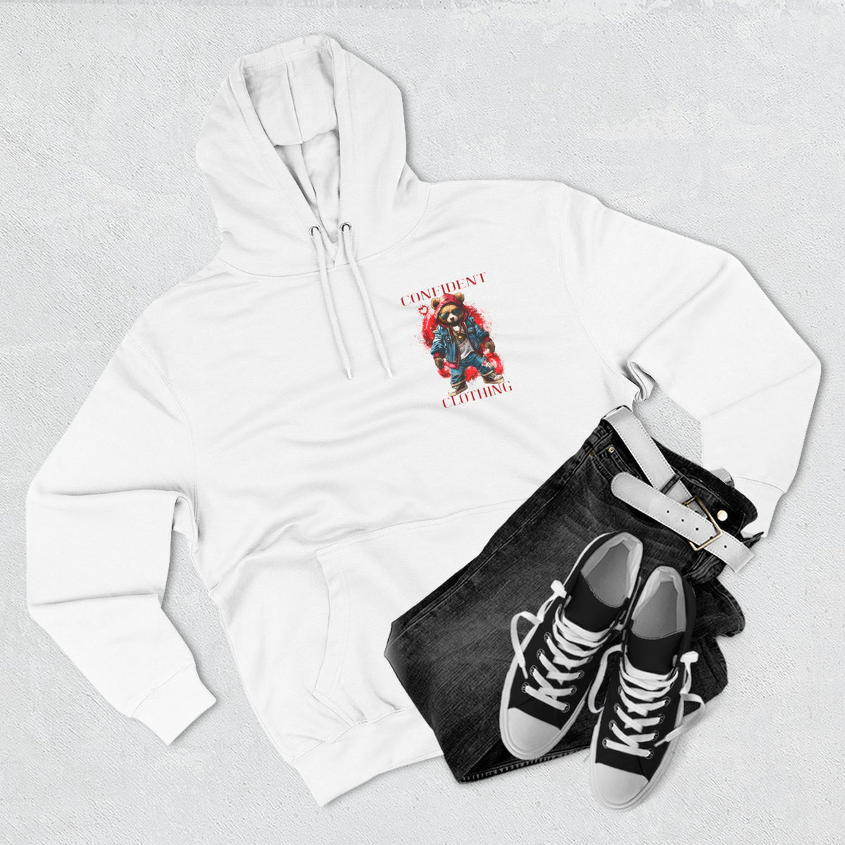 Confident Clothing Galaxy Bear Graphic Hoodie