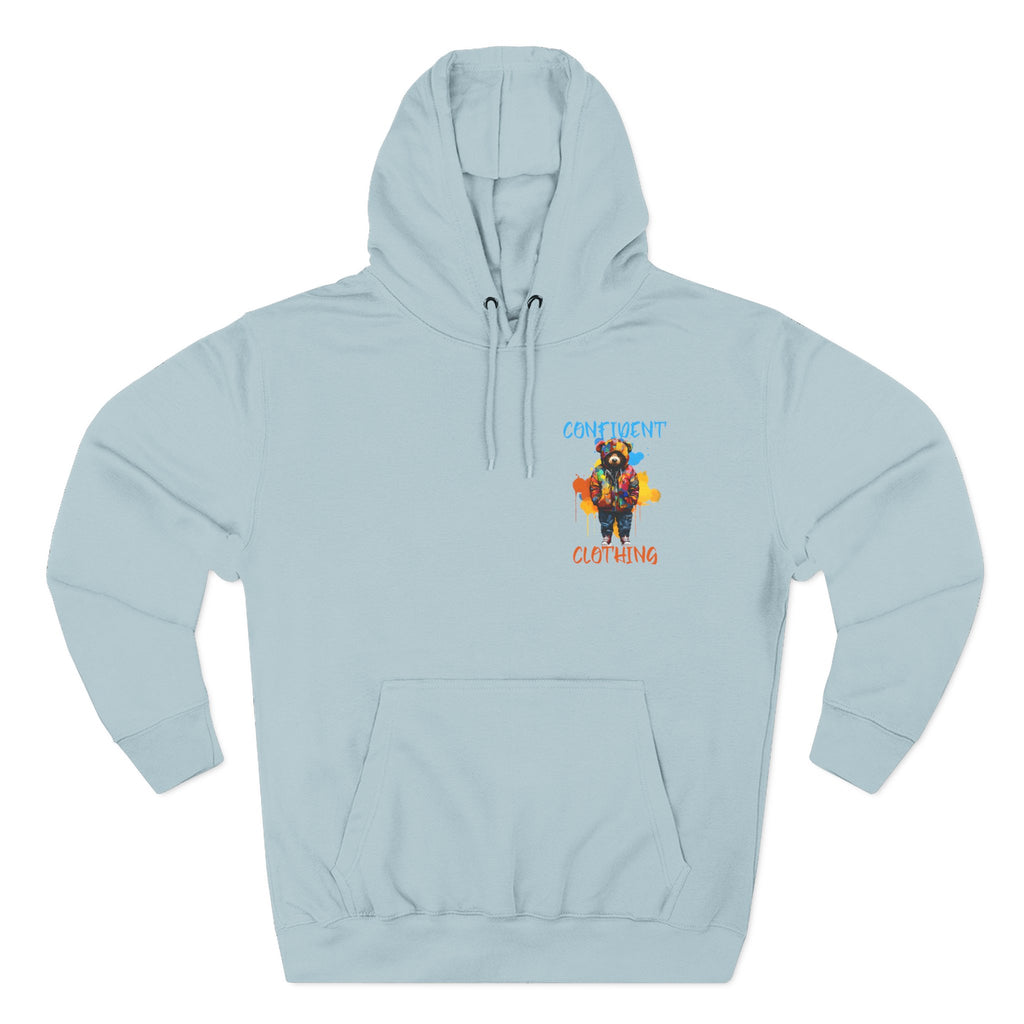 Confident Clothing Bear Graphic Fleece Hoodie
