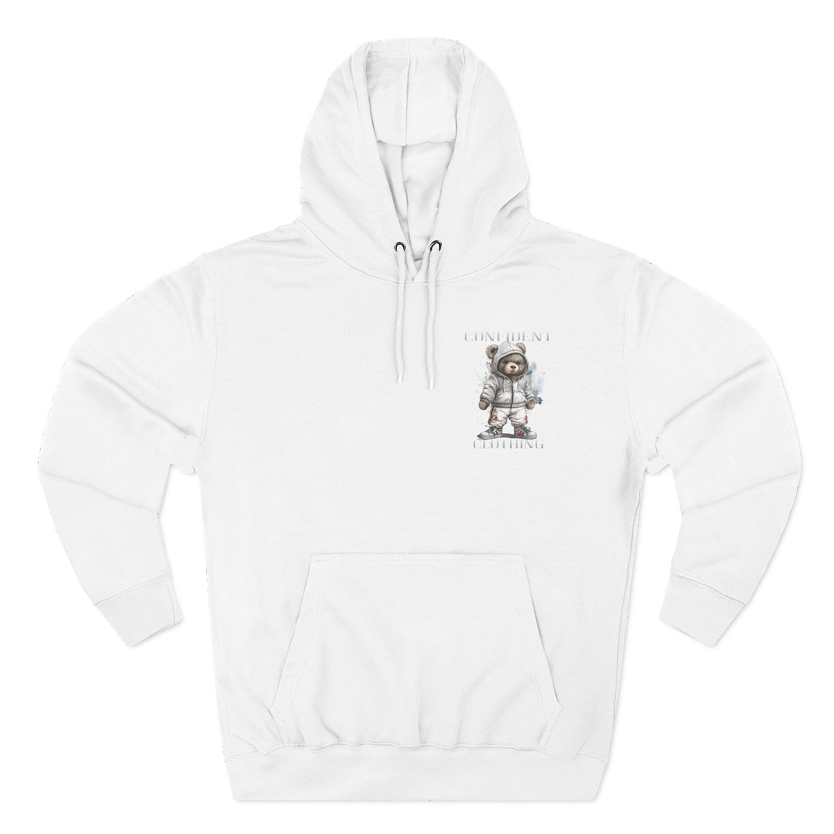 Confident Climbing Astronaut Snow Bear Fleece Hoodie