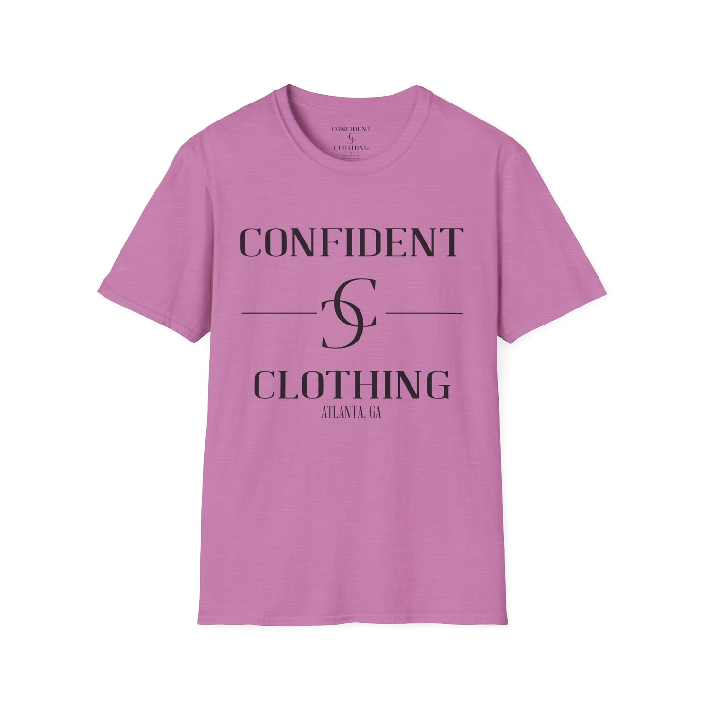 cc (Unisex) multi-color Confident Clothing Luxury Soft Style T-Shirt (ml black logo)