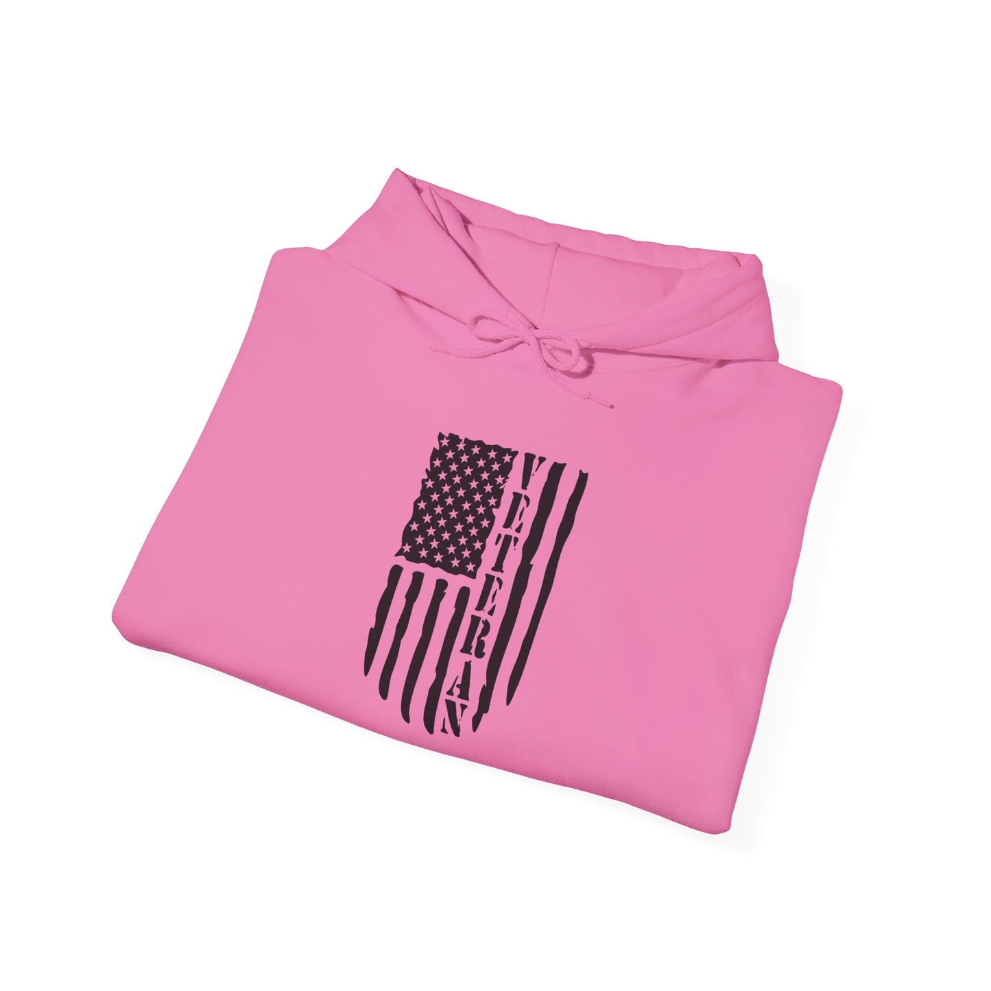 Veteran White Hoodie (black logo)