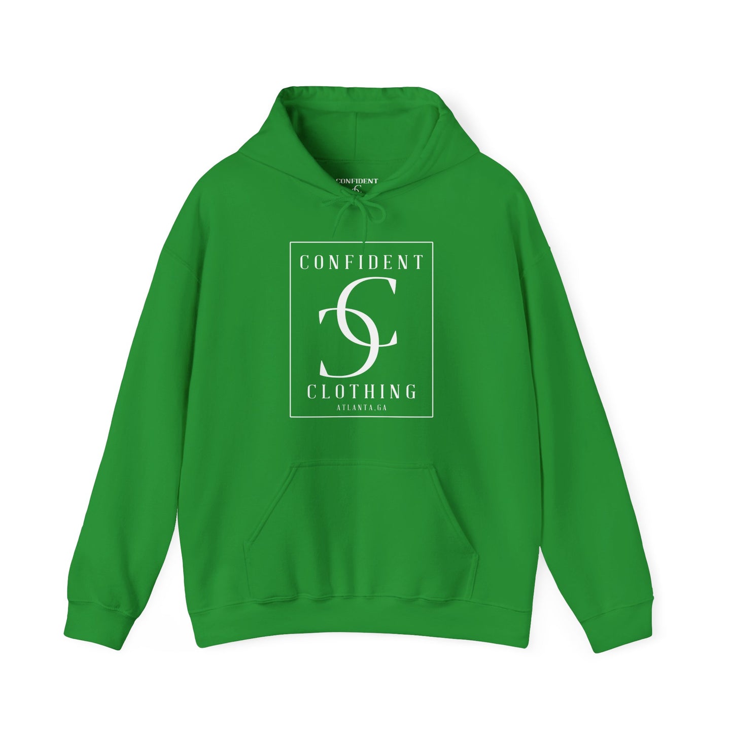 cc (Unisex) multi-color Confident Clothing Luxury Hooded Sweatshirt (frame white logo)