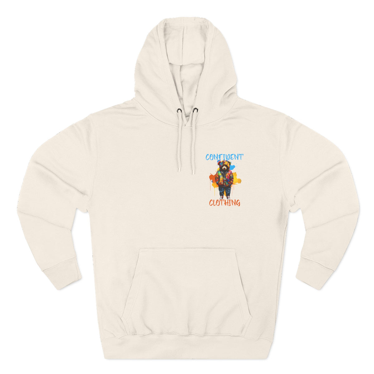 Confident Clothing Bear Graphic Fleece Hoodie
