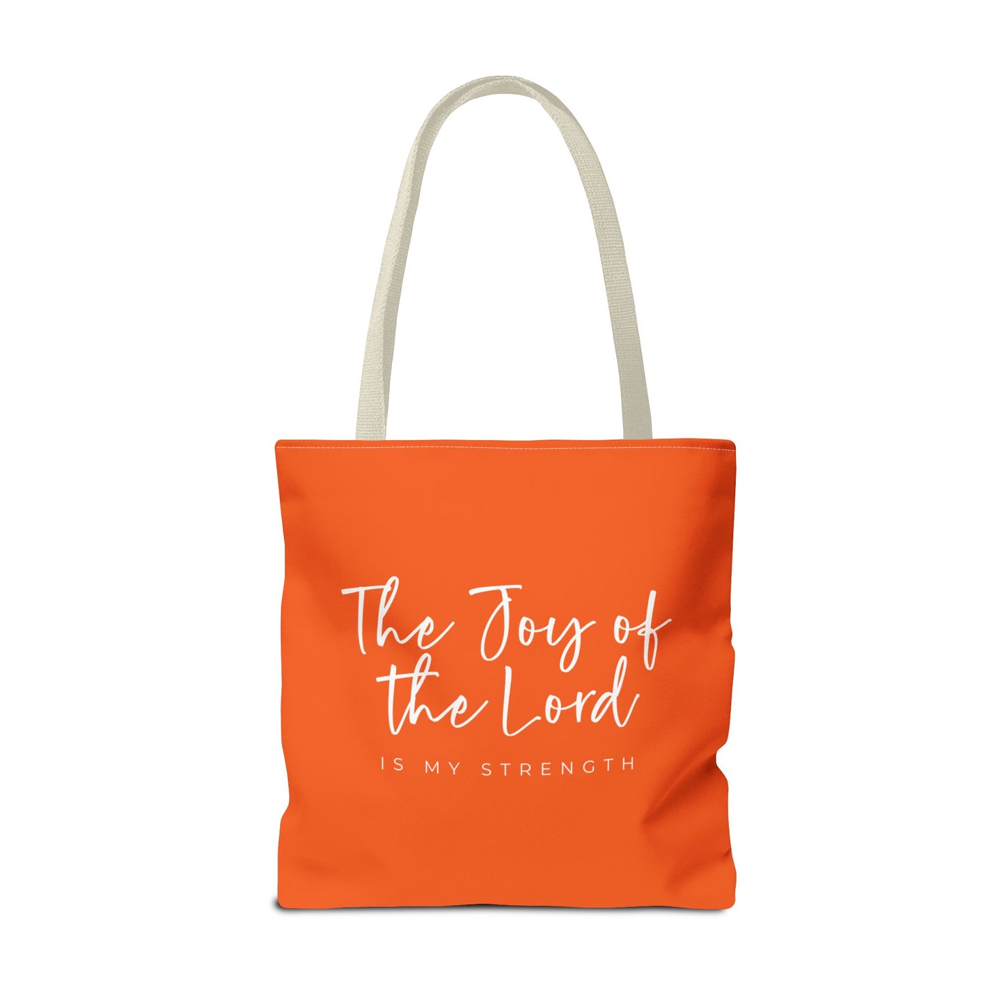 The Joy of the Lord is my Strength Tote Bag (orange)