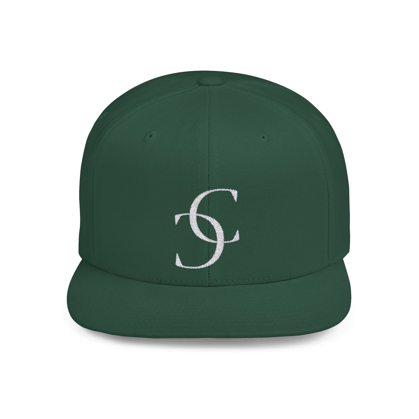 (hats) Confident Clothing Flat Bill Snapback (big logo white cc)