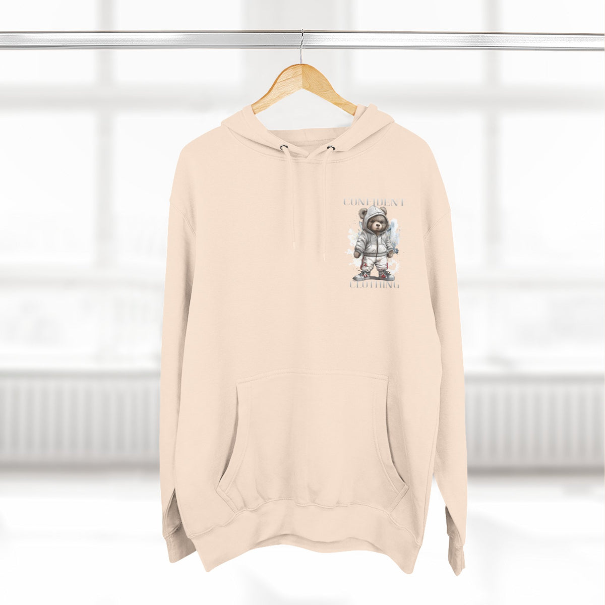 Confident Climbing Astronaut Snow Bear Fleece Hoodie
