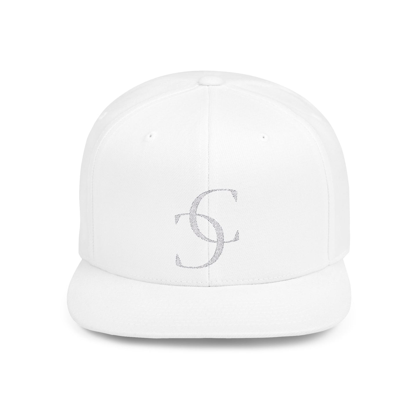 (hats) Confident Clothing Flat Bill Snapback (big logo white cc)
