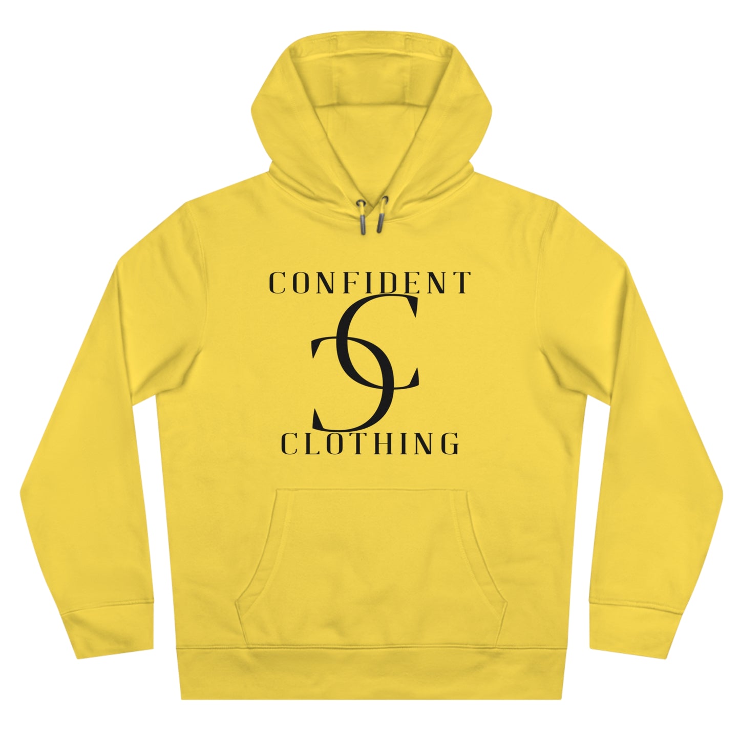(hoodie unisex) multi-color Confident Clothing Luxury Hooded Sweatshirt (big cc black logo)