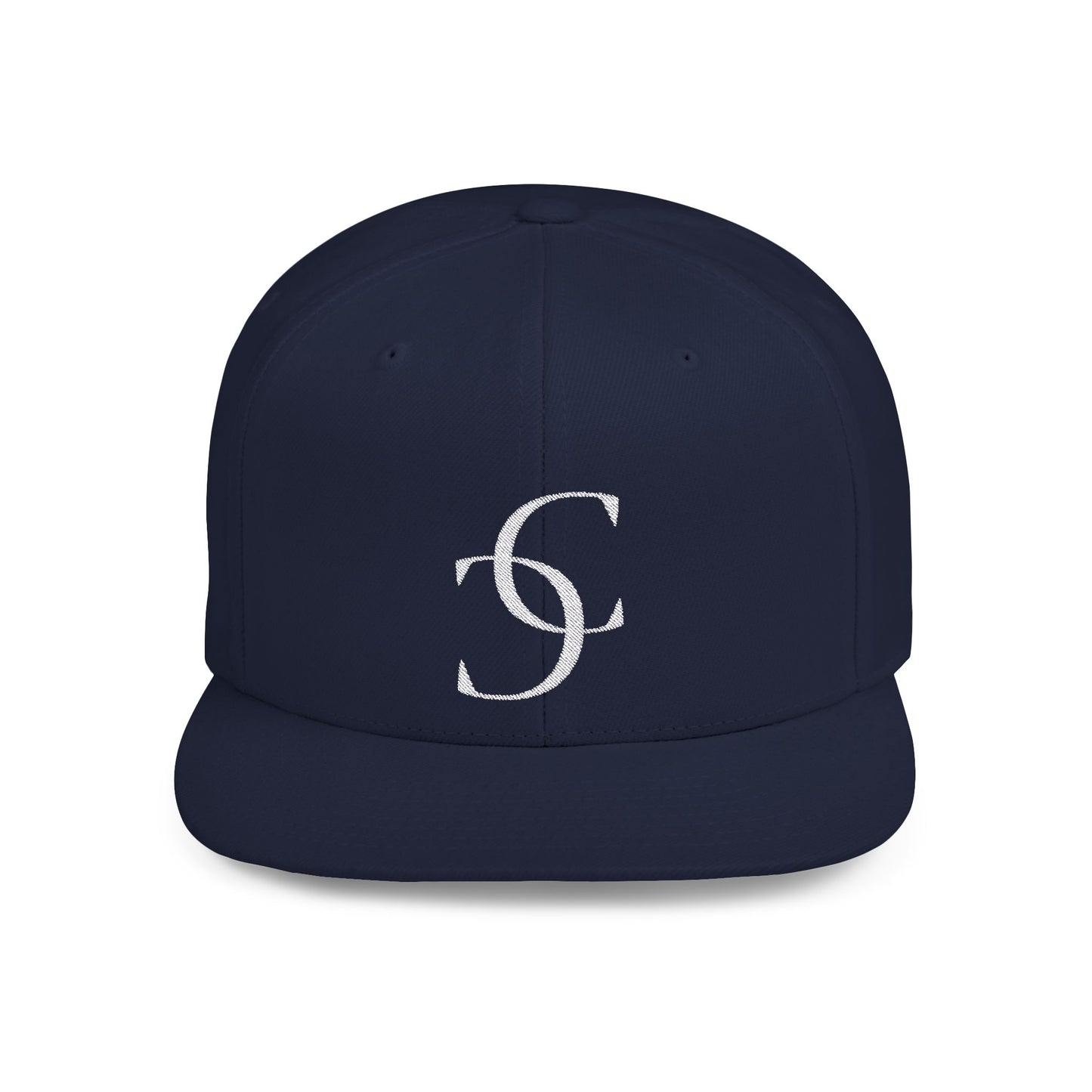 (hats) Confident Clothing Flat Bill Snapback (big logo white cc)