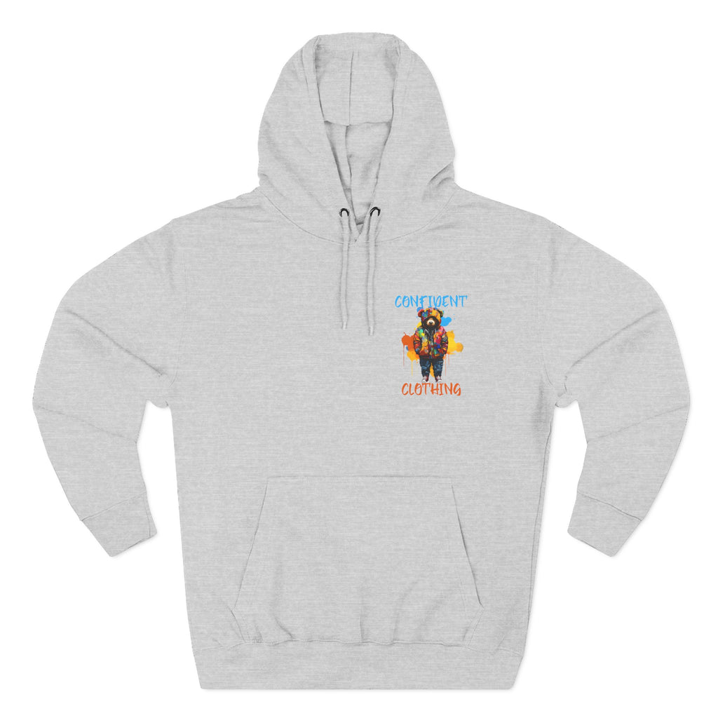 Confident Clothing Bear Graphic Fleece Hoodie