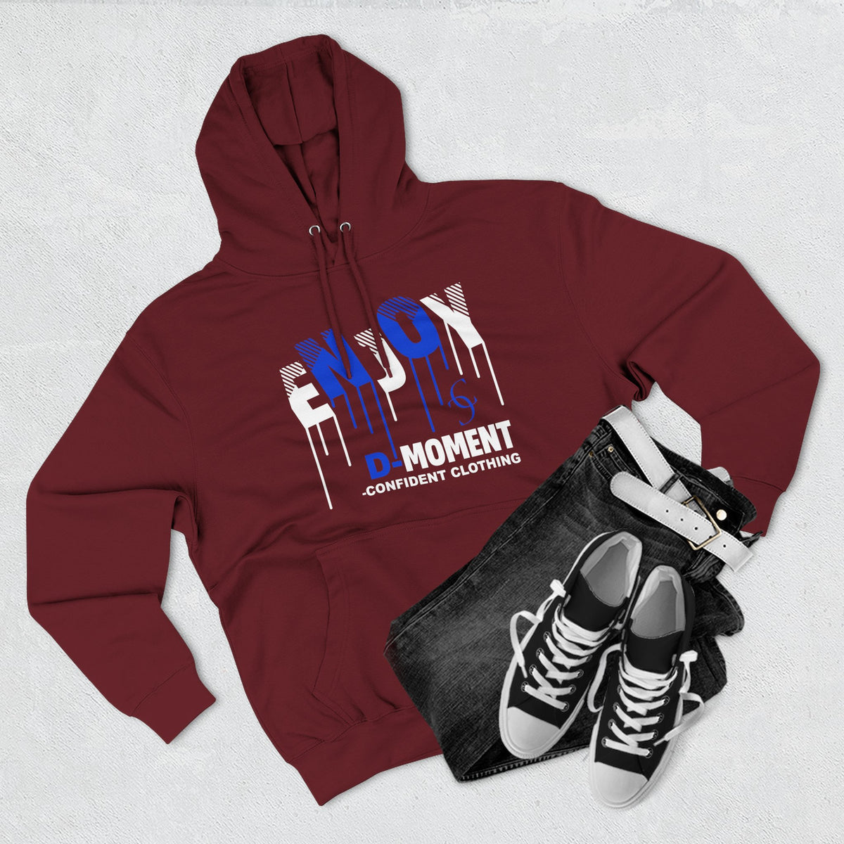 1.0 Confident Clothing Enjoy D Moment Drip Graphic Fleece Hoodie