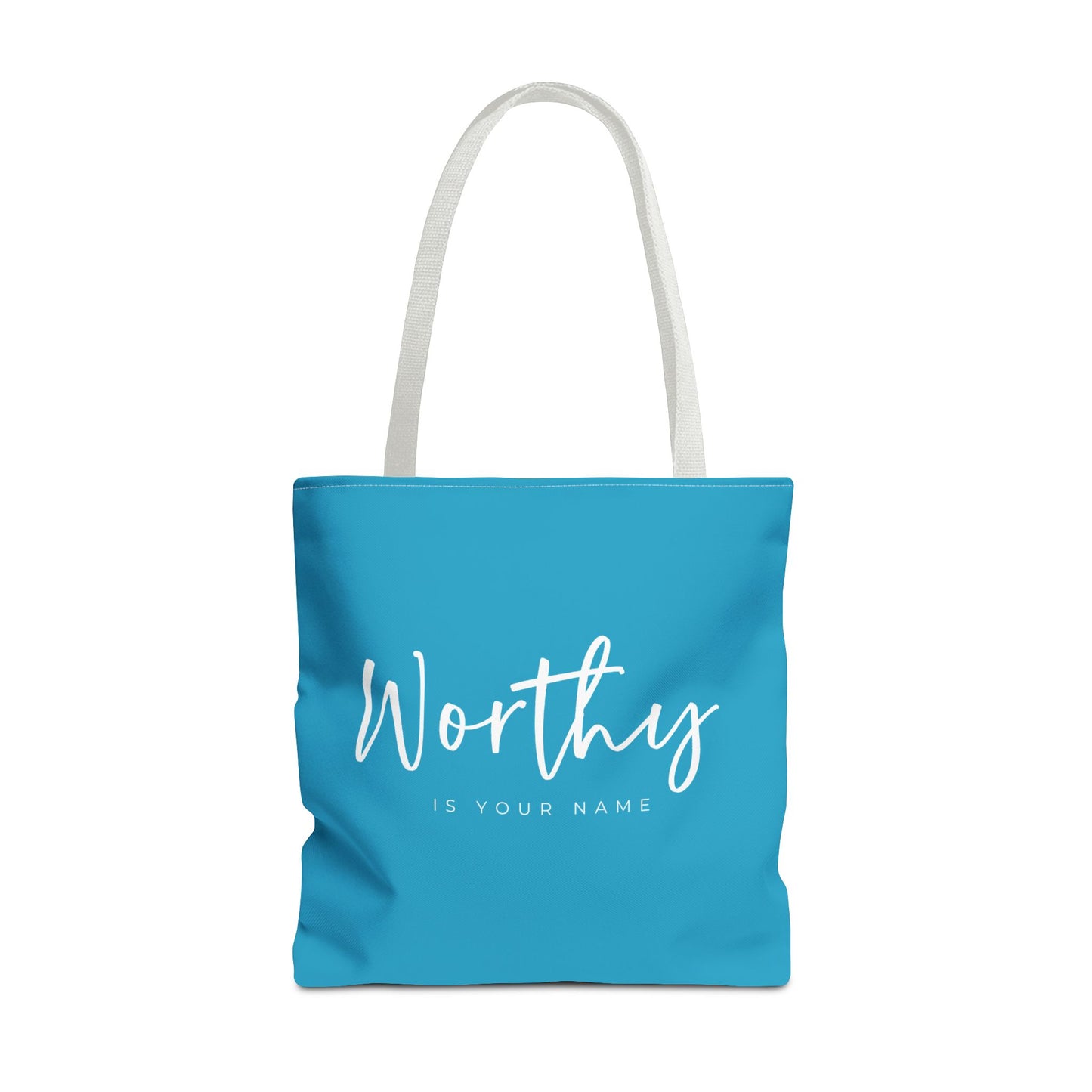 (tote bags) Worthy is Your Name (turquois)