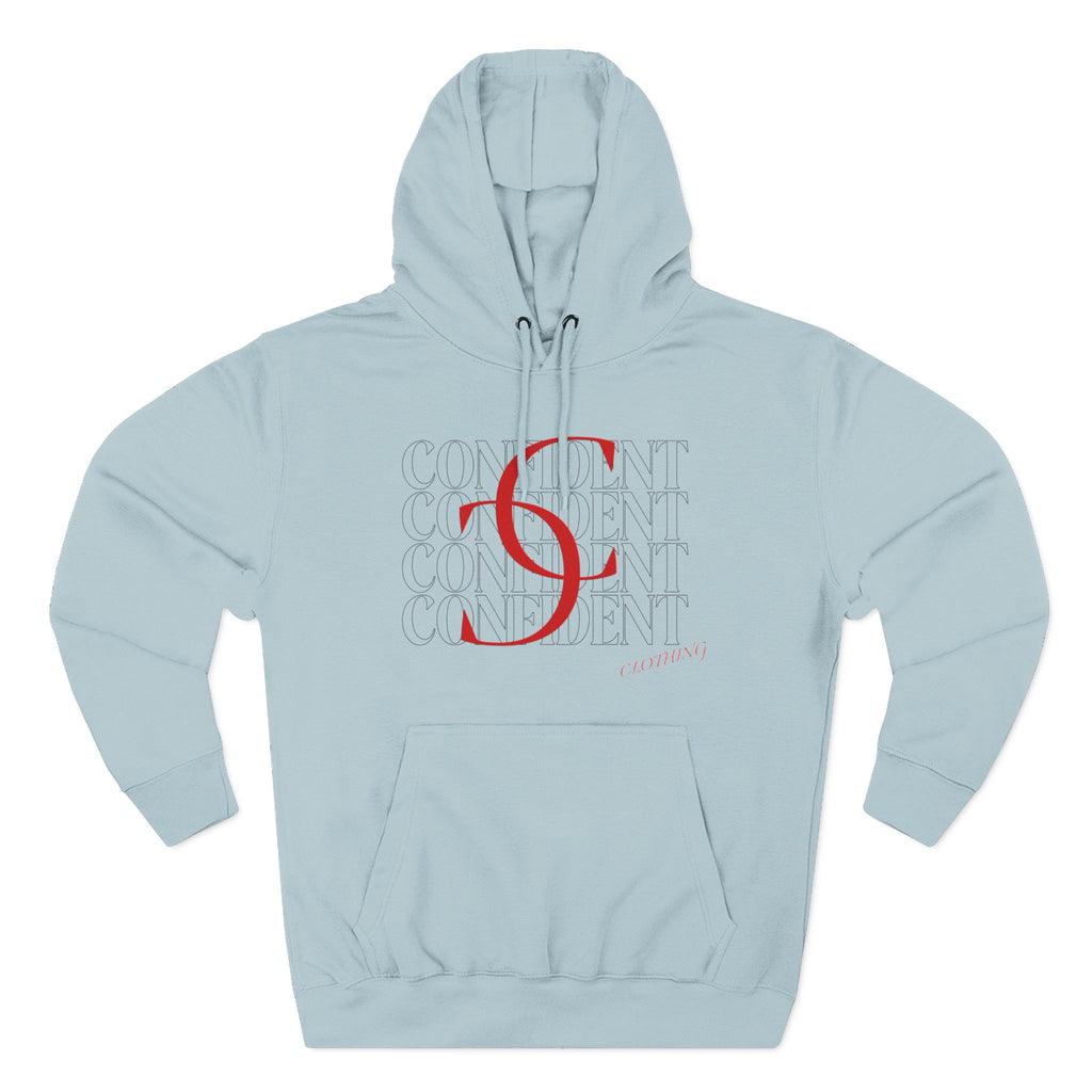 0.1 Confident Clothing Casual Minimalist Red Letter Graphic Fleece Hoodie