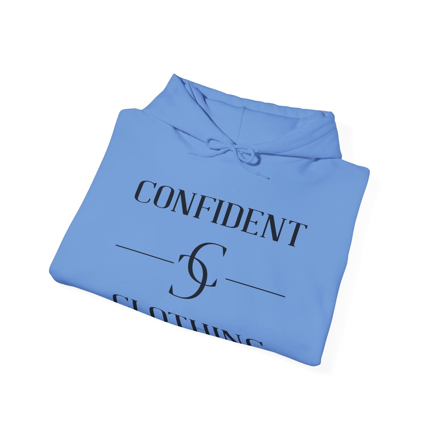 cc (Unisex) multi-color Confident Clothing Luxury Hooded Sweatshirt (black logo)
