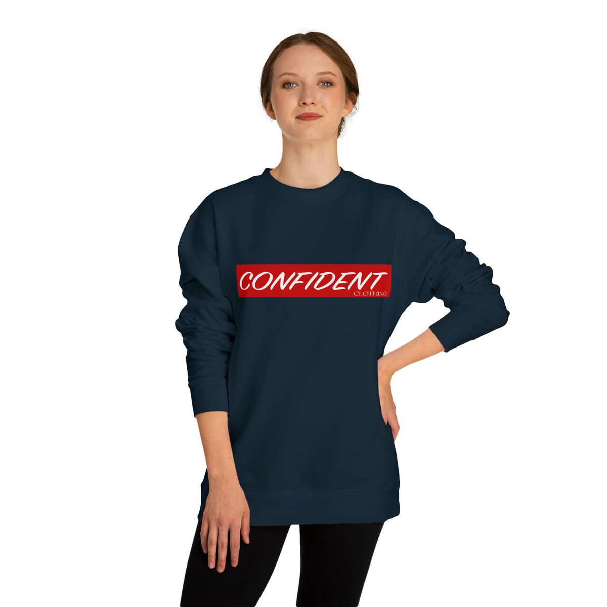 0.7 Confident Clothing Unisex Crew Neck Sweatshirt
