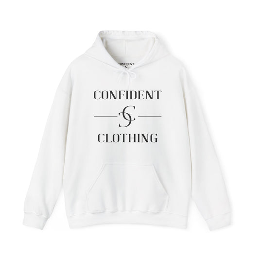 cc (Unisex) multi-color Confident Clothing Luxury Hooded Sweatshirt (black logo line nc)