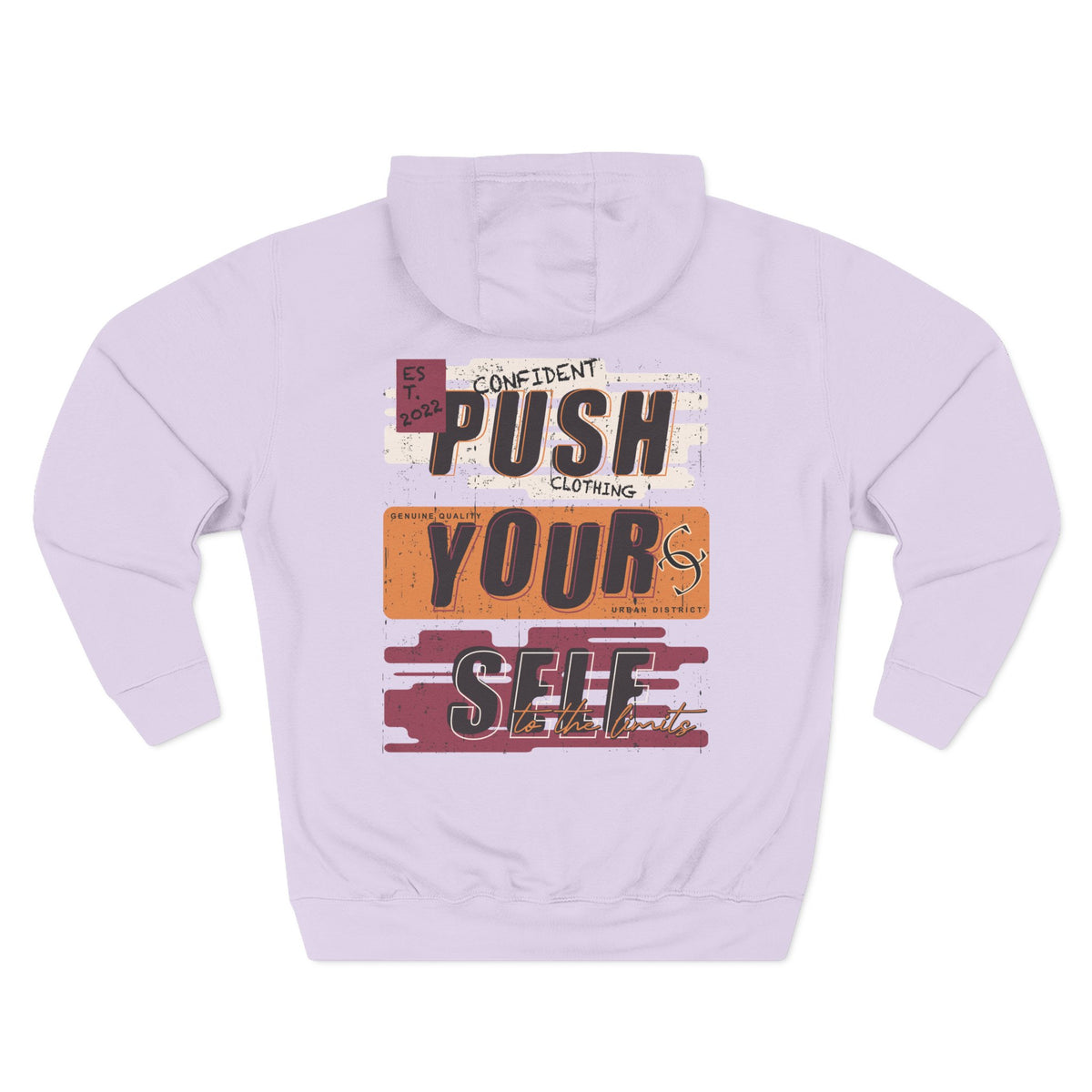 1.4 Confident Clothing Push Your Self Motivational Hoodie