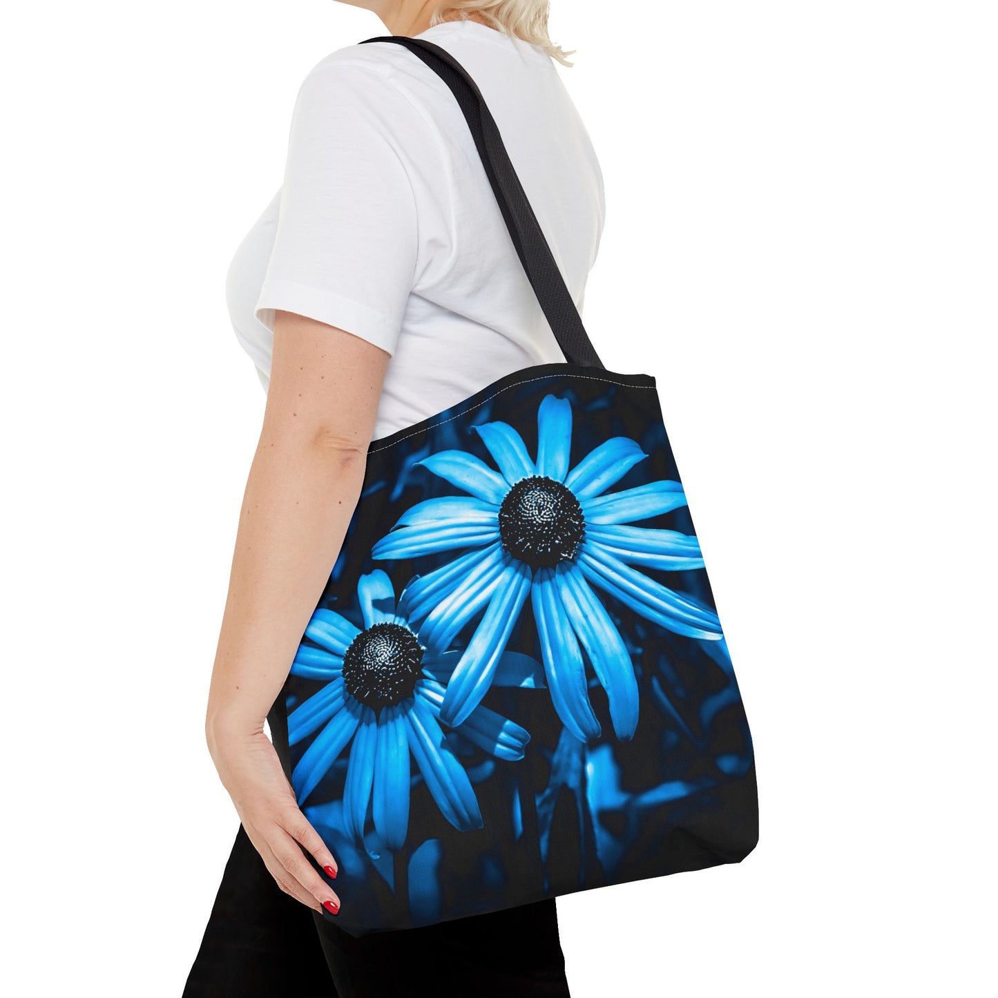 Turquoise Sunflower Tote Bag