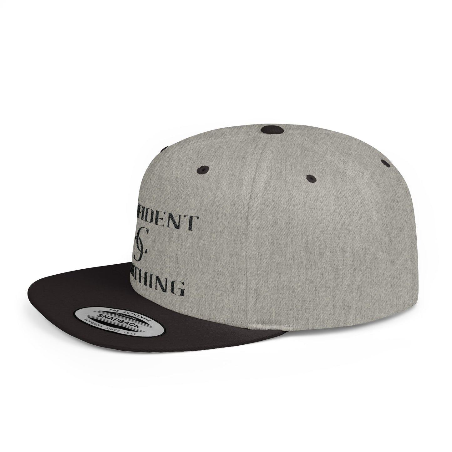 (hats) Confident Clothing Flat Bill Snapback (scc black logo)