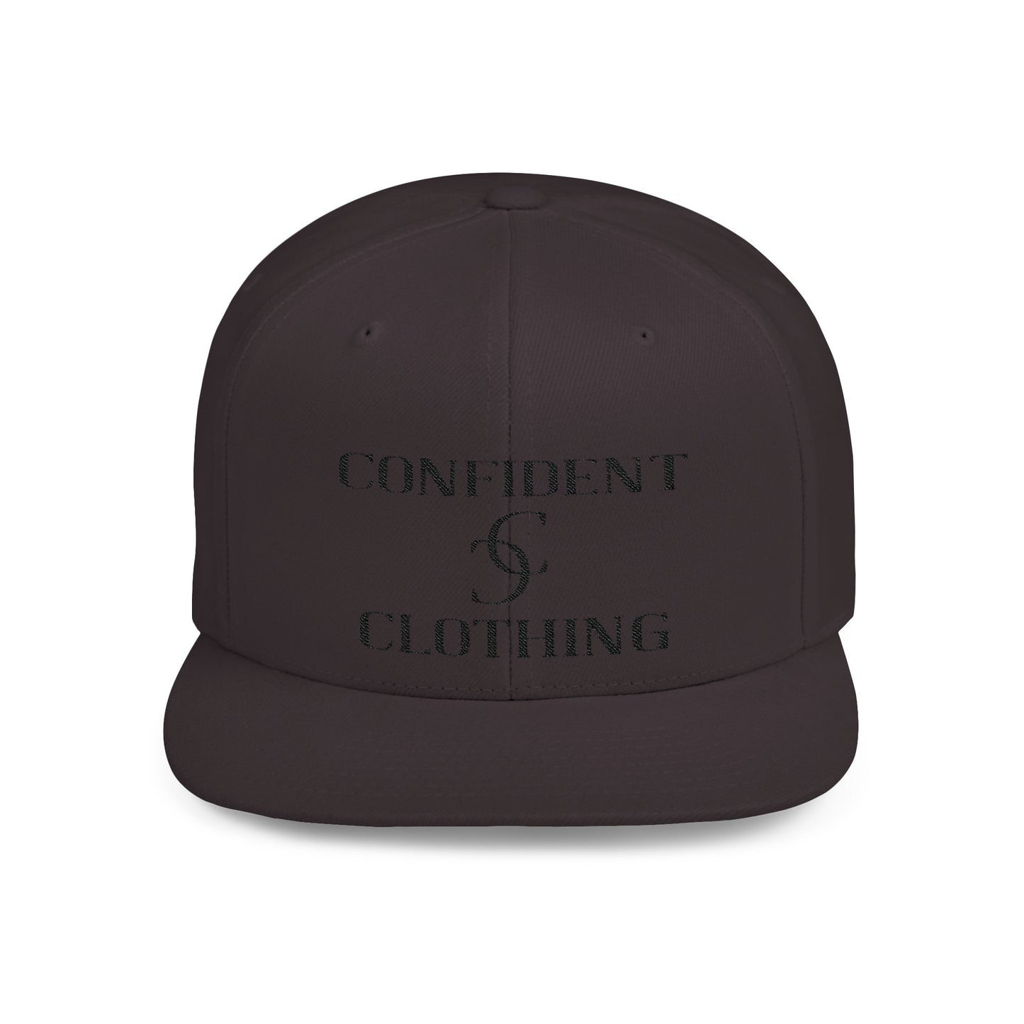 (hats) Confident Clothing Flat Bill Snapback (scc black logo)