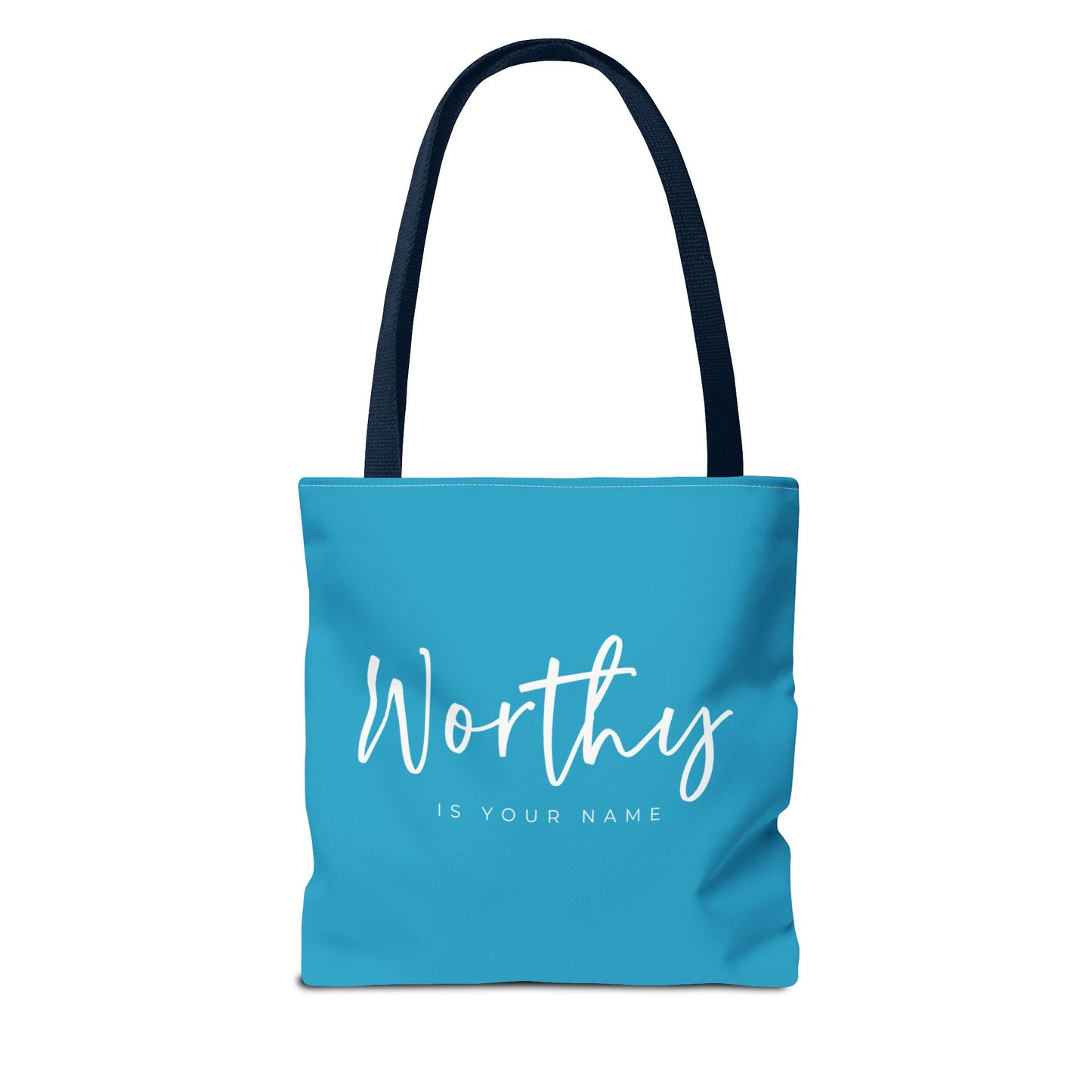 (tote bags) Worthy is Your Name (turquois)