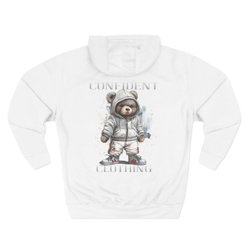 Confident Climbing Astronaut Snow Bear Fleece Hoodie