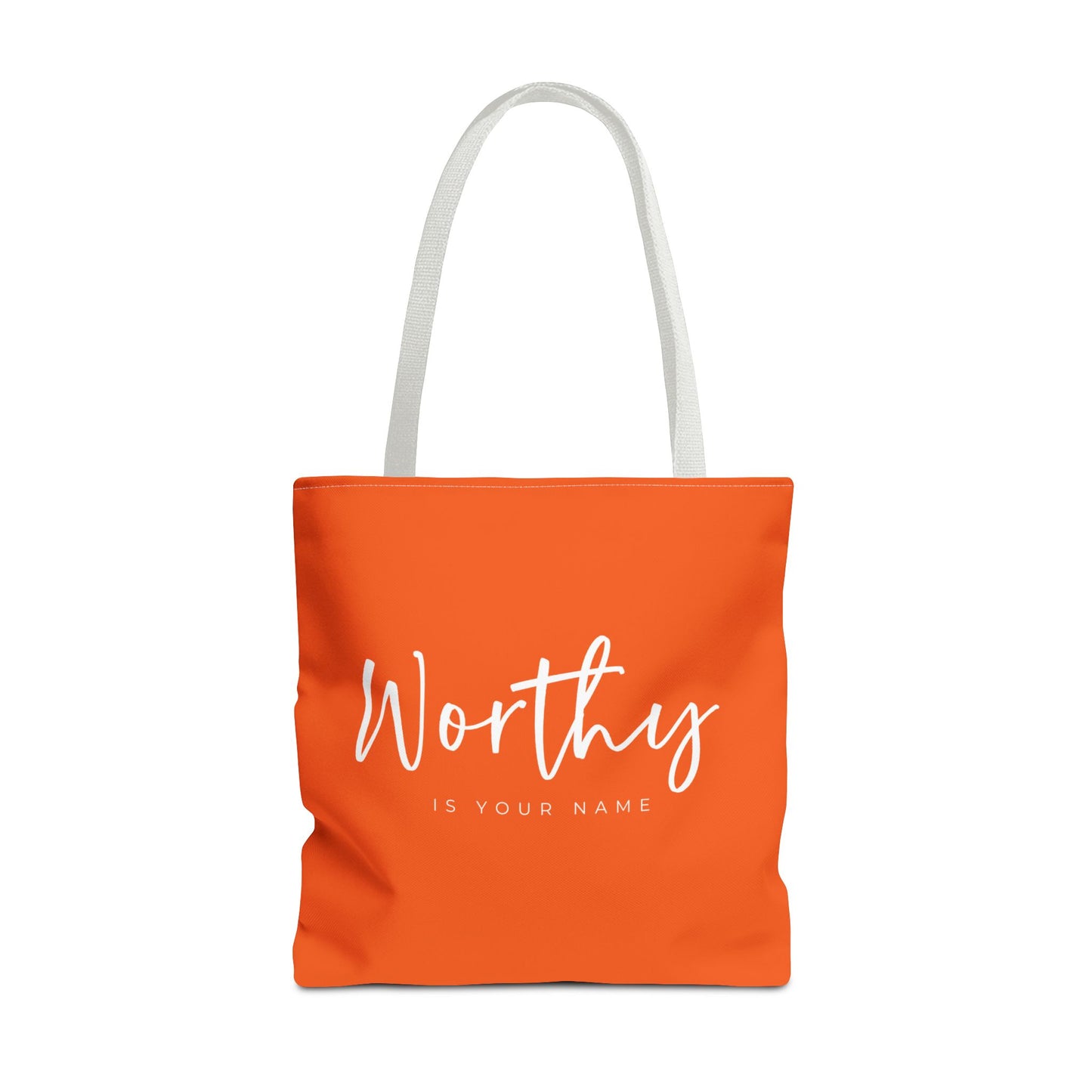 (tote bags) Worthy is Your Name (orange)