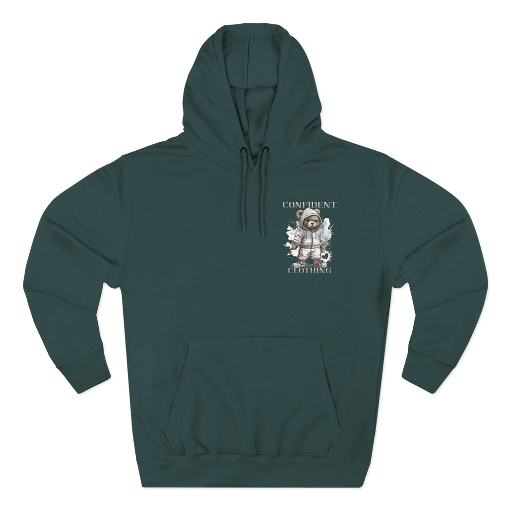 Confident Climbing Astronaut Snow Bear Fleece Hoodie