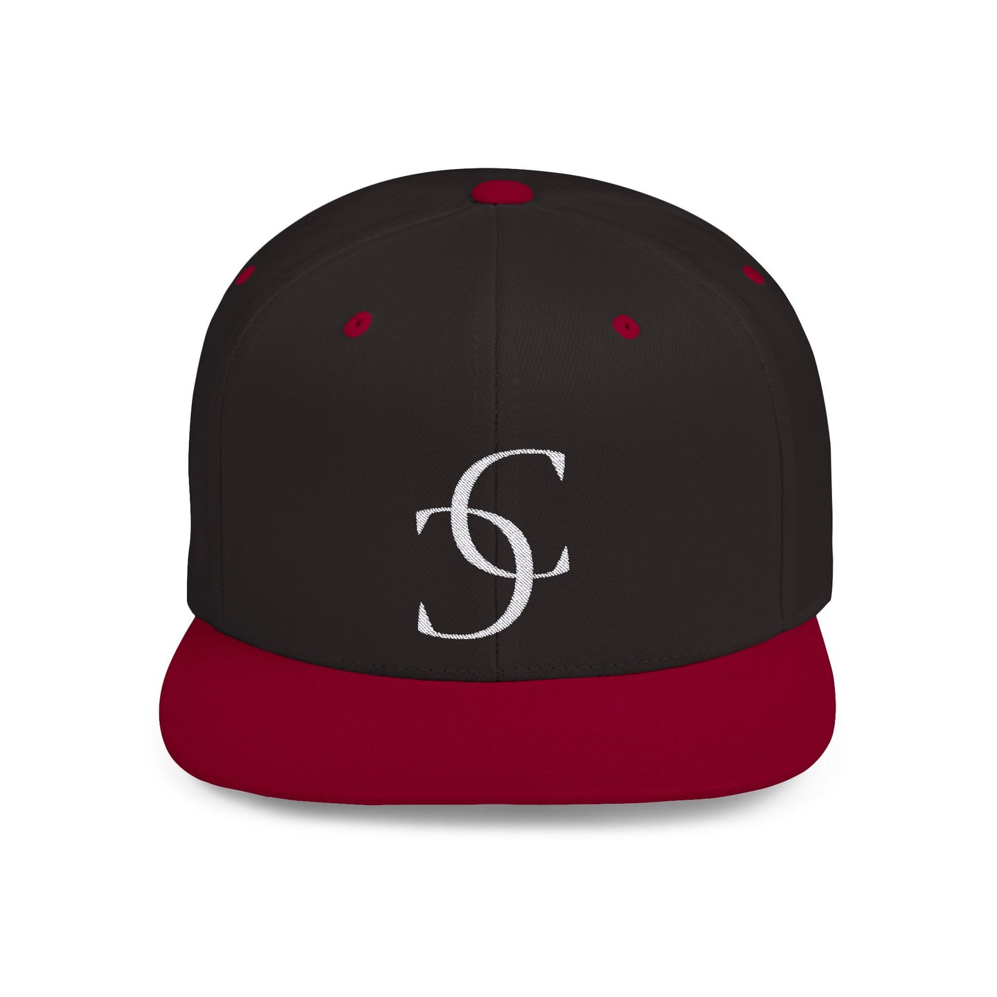 (hats) Confident Clothing Flat Bill Snapback (big logo white cc)