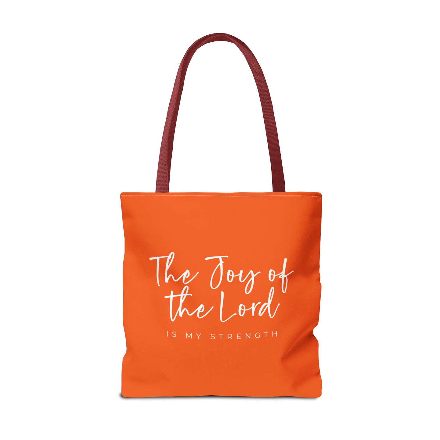 The Joy of the Lord is my Strength Tote Bag (orange)