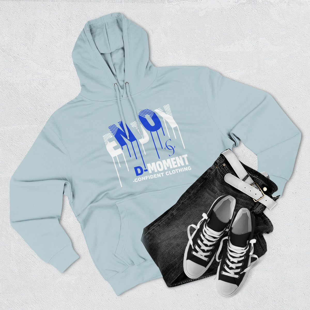 1.0 Confident Clothing Enjoy D Moment Drip Graphic Fleece Hoodie