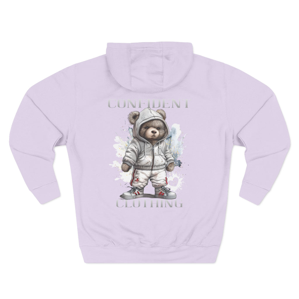 Confident Climbing Astronaut Snow Bear Fleece Hoodie