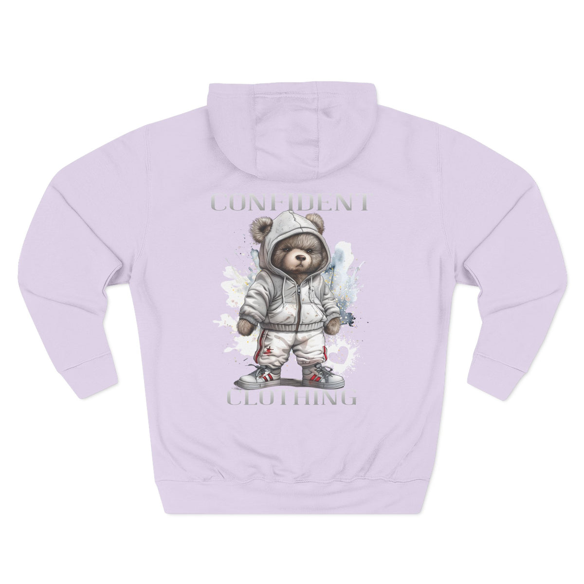 Confident Climbing Astronaut Snow Bear Fleece Hoodie