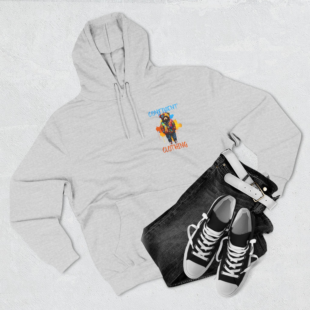 Confident Clothing Bear Graphic Fleece Hoodie
