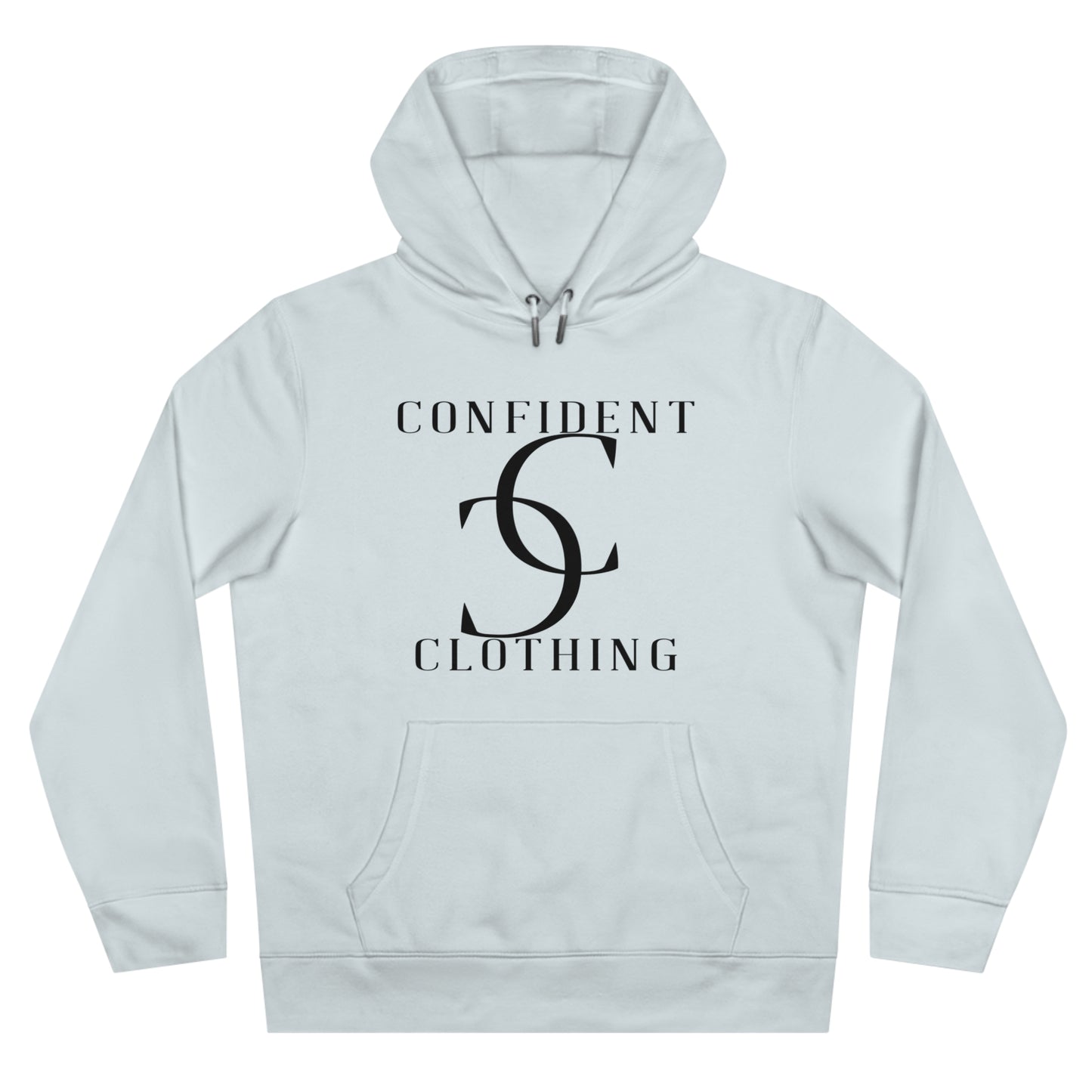 (hoodie unisex) multi-color Confident Clothing Luxury Hooded Sweatshirt (big cc black logo)