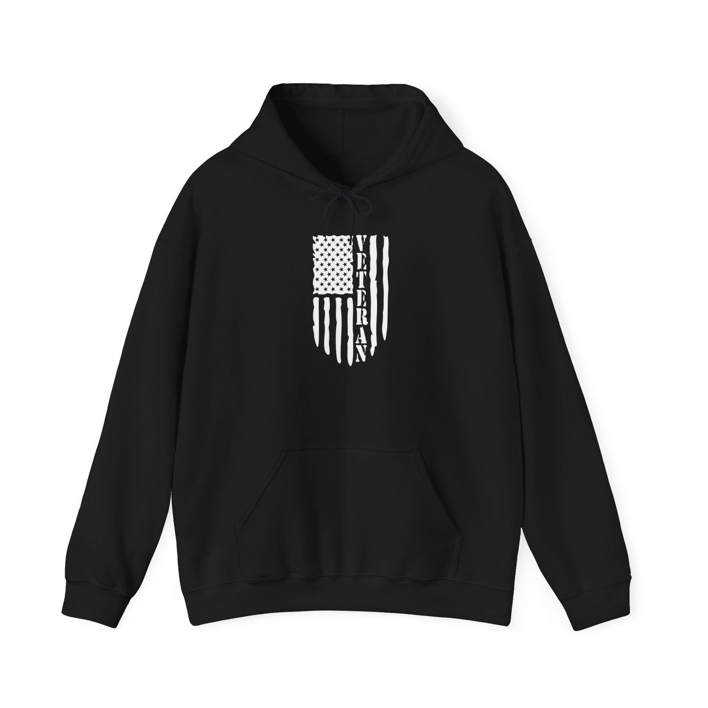 Veteran Black Hoodie (white logo)