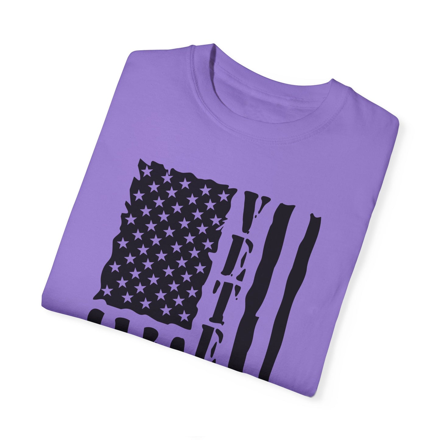Veteran 2 Unisex Garment-Dyed T-shirt (white) black logo