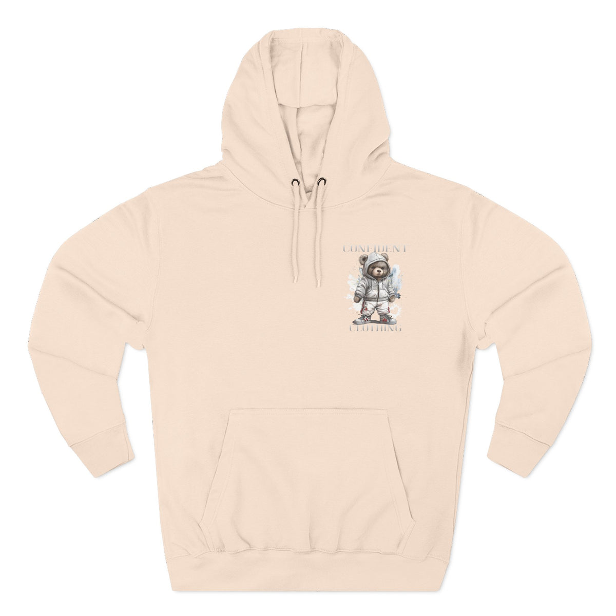 Confident Climbing Astronaut Snow Bear Fleece Hoodie