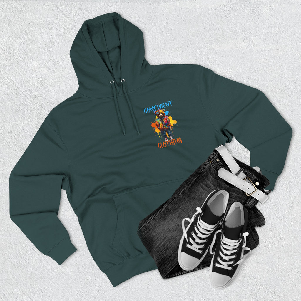Confident Clothing Bear Graphic Fleece Hoodie