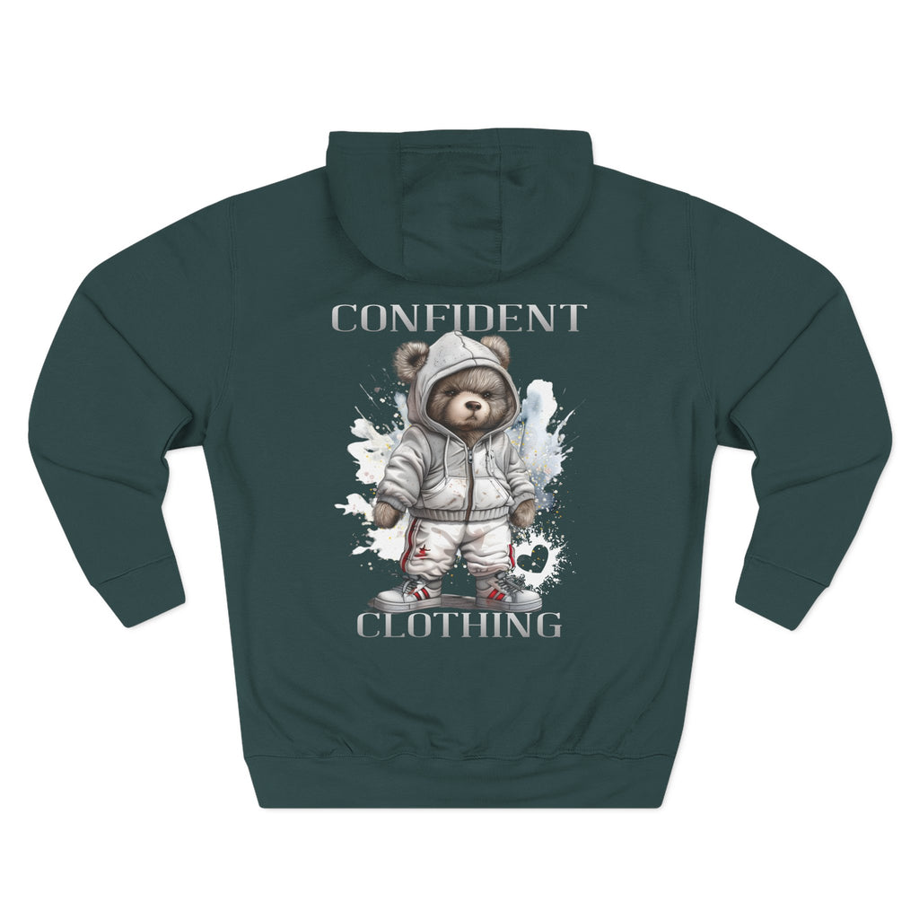 Confident Climbing Astronaut Snow Bear Fleece Hoodie