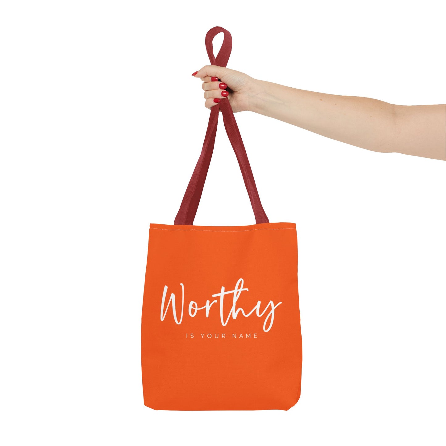 (tote bags) Worthy is Your Name (orange)