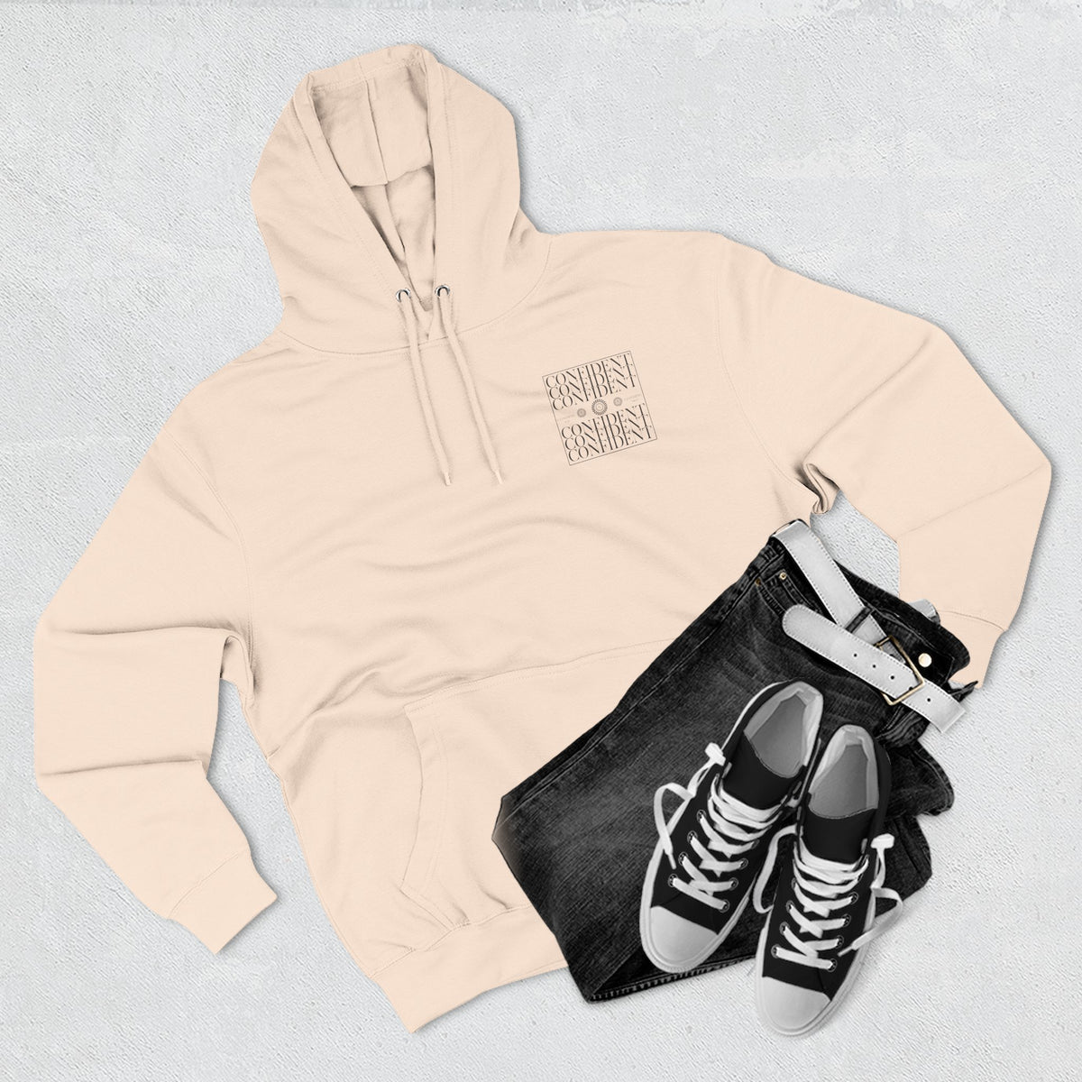 0.9 Confident Clothing Graphic Fleece Hoodie
