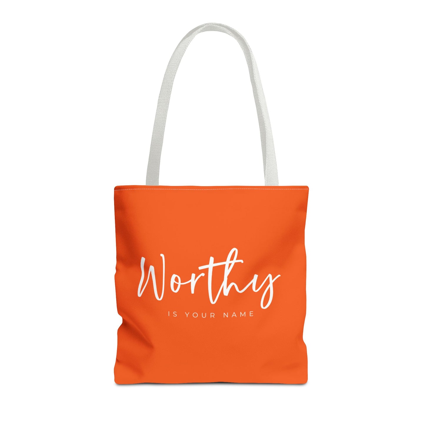 (tote bags) Worthy is Your Name (orange)