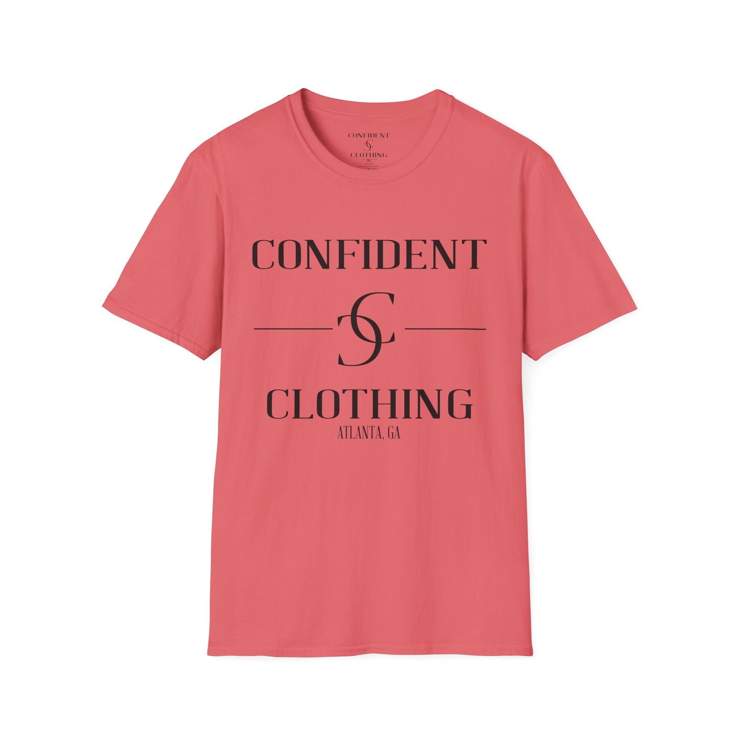 cc (Unisex) multi-color Confident Clothing Luxury Soft Style T-Shirt (ml black logo)