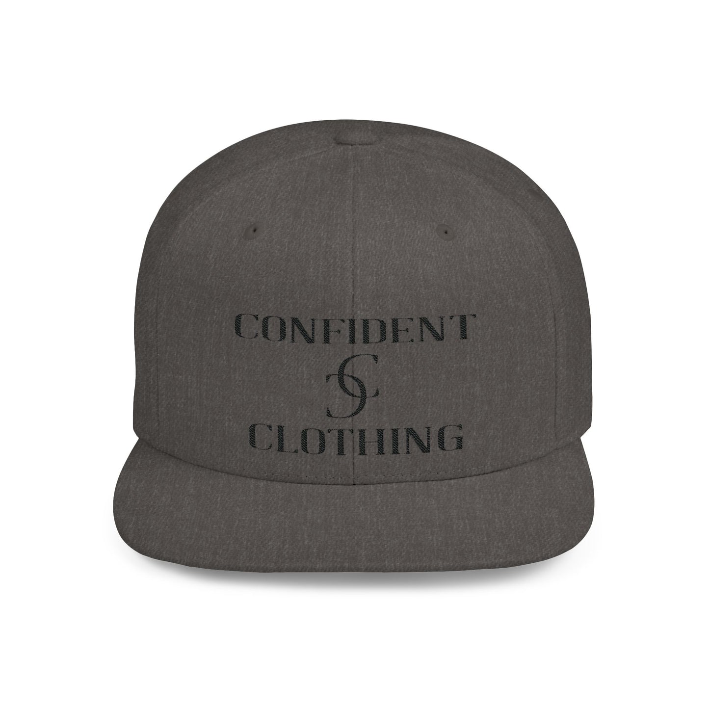(hats) Confident Clothing Flat Bill Snapback (scc black logo)