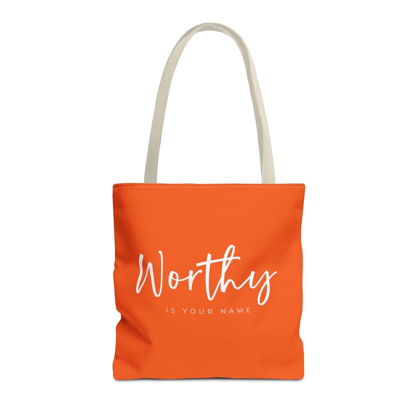 (tote bags) Worthy is Your Name (orange)