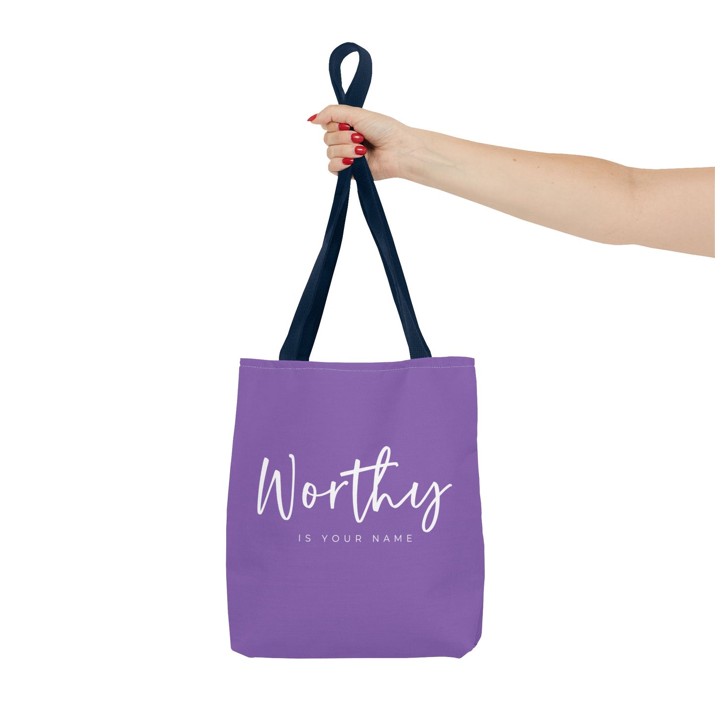 (tote bags) Worthy is Your Name (light purple)