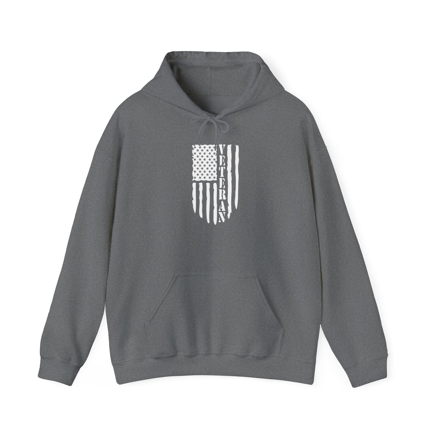 Veteran Black Hoodie (white logo)